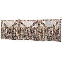 Outsunny Camping Hunting Blind, 3-Panel Blind See Through for Hunting Camping 176" x 58.3" Camouflage(m-1)