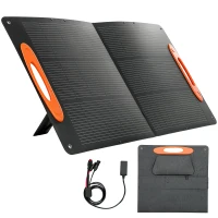 HOMCOM 100W Portable Solar Panel, Foldable Solar Charger with USB-A & USB-C Fast Charging Output, IP67 Waterproof(m-11)