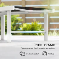 Outsunny Outdoor Lounge Chair, 5-Position Reclining Outdoor Chaise Lounge Tanning Chair with Mesh Seat, Black(m-6)