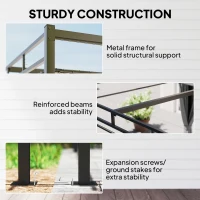 Outsunny 10' x 10' Outdoor Gazebo, Retractable Pergola Canopy with Curtains, UPF30+ Free Standing Metal Pergola Kit, Dark Grey(m-6)