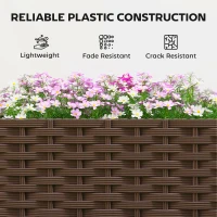 Outsunny Raised Garden Bed with Trellis, 46.5" Tomato Cage with Crop Cage, Self Watering Planter Box with Drainage Holes, Green(m-9)