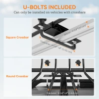 Soozier Roof Rack Cargo Carrier Basket, 330LBS Heavy Duty Roof Basket, 46" x 36" x 4.5" Rooftop Cargo Carrier for SUV, Truck(m-6)