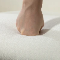 HOMCOM Set of 2 Counter Height Barstools, Upholstered Linen Bar Stools with Backrest, Footrest and Steel Legs, Cream White(m-10)