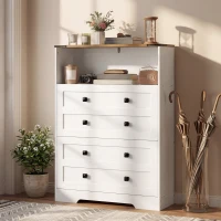 HOMCOM Shoe Cabinet with 2 Flip Drawers, Narrow Shoe Storage Cabinet, White(m-10)