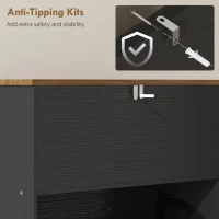 HOMCOM Shoe Cabinet with 2 Flip Drawers, Narrow Shoe Storage Cabinet, Black(m-9)