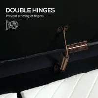 HOMCOM Upholstered Bedroom Bench, Channel Tufted Ottoman Bench with Thick Padding and Metal Legs, Black(m-7)