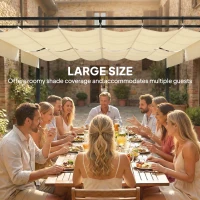 Outsunny 19' x 10' Pergola with Retractable Canopy, Patio Pergola with Sun Shade Shelter, UV50+, for Patio, Garden, Cream(m-4)