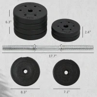 Soozier 66 lbs Adjustable Dumbbell Set for Upper & Lower Body Strength Training(m-3)