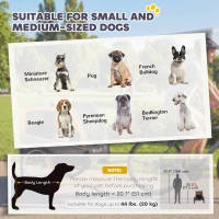 PawHut Dog Bike Trailer, Pet Cart Wagon Cart Carrier Attachment for Travel with 2 Doors, Large Wheels, Safety Flag(m-5)