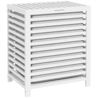 HOMCOM Laundry Basket, Laundry Hamper with Removable Liner Bag, 55L, White(m-11)