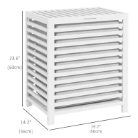 HOMCOM Laundry Basket, Laundry Hamper with Removable Liner Bag, 55L, White(m-3)