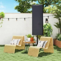 Outsunny Garden Parasol Cover, Outdoor Patio Umbrella Cover with Zipper, Dark Grey(m-10)