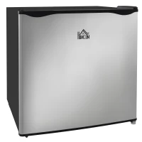 HOMCOM 1.1 Cu. Ft. Mini Freezer, Compact Upright Freezer with Reversible Door, Removable Shelf, Adjustable Temperature, Silver(m-11)