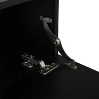 Floating TV Stand with High-Gloss Finish and LED Ambient Lighting, Sleek TV Cabinet with Pull-Down Doors, 63" L x 12" W x 8.5" H, Black(m-8)