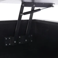 Sleek Lift-Up Coffee Table with LED Lighting and 4 Drawers, Durable Center Table for Living Room, 35.5" L x 21.5" W x 16.5" H, Black(m-13)