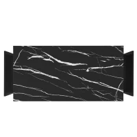 Minimalist Coffee Table with 2 Drawers and High-Gloss Finish, Multi-Use Side Table for Living Spaces, 39.5'' L x 19.5'' W x 15.5'' H, Black(m-14)