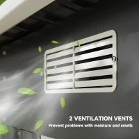 Outsunny 7'x 4' Metal Patio Storage Shed Garden Lockable Shed Tool Utility Storage Unit, Black(m-7)