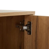 Modern TV Stand with 3 Doors and 3-Tier Open Shelving, Spacious TV Entertainment Center for Living Room, 70.5" L x 15.5" W x 19.5" H, Wood(m-11)