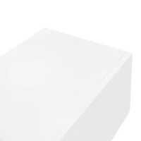 Floating TV Stand with High-Gloss Finish and LED Ambient Lighting, Sleek TV Cabinet with Pull-Down Doors, 63" L x 12" W x 8.5" H, White(m-12)