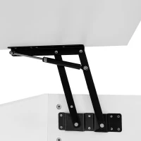 Lift-Top Coffee Table with Sliding Extendable Desktop, Sleek Multi‑Use Table with USB/App-Controlled Lights, 39.5" L x 19.5" W x 17.5" H, White(m-9)