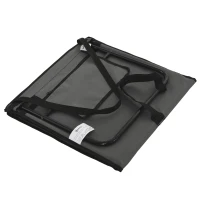 Outsunny Set of 2 Foldable Lounge Chairs with Carry Bag, Adjustable Backrest, Grey(m-10)