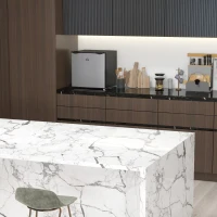 HOMCOM 1.1 Cu. Ft. Mini Freezer, Compact Upright Freezer with Reversible Door, Removable Shelf, Adjustable Temperature, Silver(m-10)