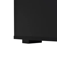 High-Gloss Coffee Table with App-Controlled LED Ambient Lighting, Functional Center Table for Living Room, 37.5" L x 17.5" W x 13.5" H, Black(m-8)