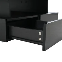 Lift-Up Coffee Table with App-Controlled LED Lighting, Space-Saving Center Table for Compact Homes, 31.5'' L x 31.5'' W x 17.5'' H, Black(m-9)