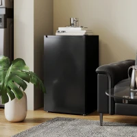 HOMCOM 2.1 Cu. Ft. Mini Freezer, Compact Upright Freezer with Reversible Door, Removable Shelf, Adjustable Temperature, Black(m-8)