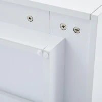 Square Rotating Coffee Table with Double-Layer Storage, Multi-Use Center Table for Living Area, 27.5'' L x 27.5'' W x 14'' H, White+Oak(m-11)