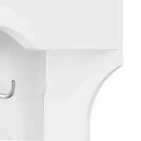 Space‑Saving Coat Rack with 4 Hooks and Top Open Shelf, Multifunctional Cabinet for Compact Homes, 40'' L x 18.5'' W x 72'' H, White(m-13)