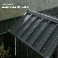 Outsunny Outdoor Storage Shed with Lockable Door, Metal Garden Shed with 4 Vents for Backyard Patio(m-5)