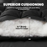 Outsunny Sleeping Mat, Camping Mat Pad with Elastic Straps, Black(m-4)