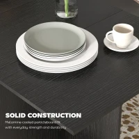 HOMCOM Folding Dining Table with Storage, Drop Leaf Kitchen Table with Drawer and Shelves for Small Spaces, Black(m-7)