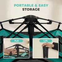 PawHut Cat Tent, 3-Tier Portable Pet Tent for Indoor Outdoor, Cat House with Multi-Door, Carry Bag, Breathable Mesh(m-6)