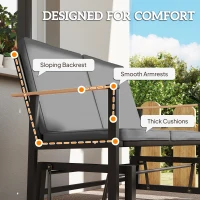 Outsunny Outdoor Glider Bench for 2 Person, Patio Glider Loveseat with Thick Cushions for Garden Balcony Porch, Dark Grey(m-6)