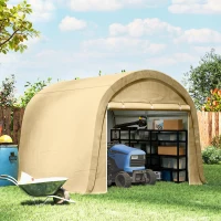 Outsunny 10' x 10' Outdoor Storage Tent, Heavy Duty and Waterproof Portable Shed for Bike, Motorcycle & Garden Tools(m-8)