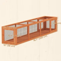 PawHut 79" Long Cat Tunnel, Cat shelter L- Shape with Extendable Design, Cat Enclosure for Indoor/Outdoor Use, Orange(m-3)