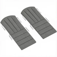 Outsunny Set of 2 Patio Chair Cushions, High Back Adirondack Chair Cushion with Ties, High-Density Foam, Dark Grey(m-2)