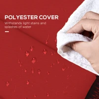 Outsunny Patio Chaise Lounge Chair Cushions Replacement Sun Lounger Pads with Headrest and Ties, Set of 2, Wine Red(m-5)