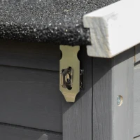 PawHut 79" Wooden Chicken Coop, Outdoor Hen House, Poultry Habitat with Removable Tray, Nesting Box, Run, Ramp, Grey(m-10)