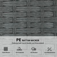 Outsunny 2 Seater Outdoor Couch Patio Sofa with Deep Seat, Cushions, Wide Armrests for Garden, Balcony, Porch, Dark Grey(m-5)