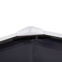 Outsunny 11' x 9' Metal Storage Shed Garden Tool House with Double Sliding Doors, 4 Air Vents for Backyard, Patio, Lawn Dark Grey(m-11)