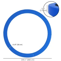 Soozier 12FT Trampoline Spring Cover, Trampoline Pad Replacement, Waterproof and Tear-Resistant, Blue(m-3)