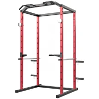 Soozier Power Cage, 1000 lbs Capacity Power Rack with Adjustable Height, Squat Rack for Home Gym Strength Training(m-2)