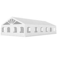 Outsunny Heavy Duty Party Tent, 19.5' x 39' Large Sun Shade Canopy Tent for Parties, Wedding, Events, BBQ Grill, White(m-1)