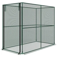 Outsunny Crop Cage, Plant Protection Tent with Zippered Door, Plant Protector from Animals for Vegetables Flowers Fruits, Green(m-1)