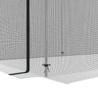 Outsunny Galvanized Steel Crop Cage, Plant Protection Tent with Zippered Door, 4' x 12', Black(m-11)