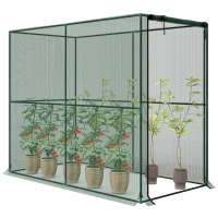 Outsunny Crop Cage, Plant Protection Tent with Zippered Door, Plant Protector from Animals for Vegetables Flowers Fruits, Green(m-11)