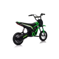 Aosom 24V 350W Electric Dirt Bike Up to 15 MPH w/ Twist Grip Throttle, Green(m-14)